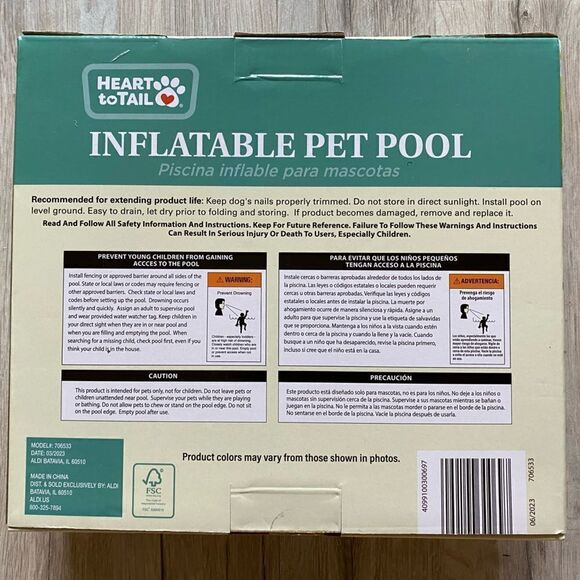 Heart To Tail Pet Inflatable Pool - Picture 3 of 4